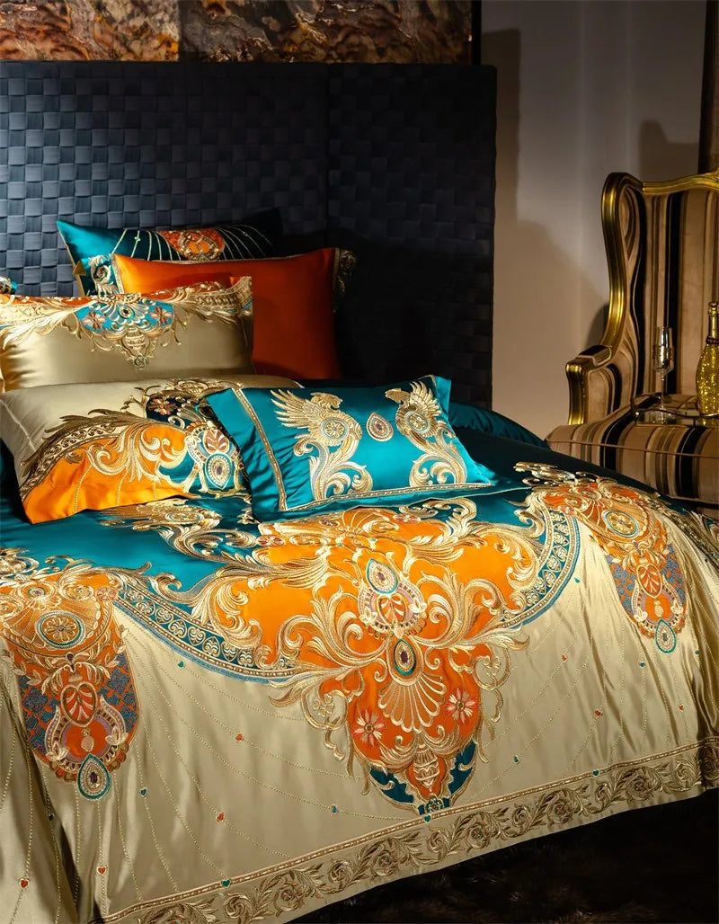 Royal Luxury Comforter Bedding Embroidery Duvet Cover Set 4/6/10Pcs