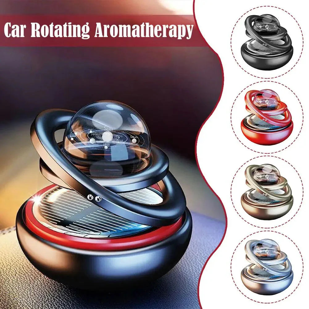 Solar Power Car Perfume – Rotating Aromatherapy Air Freshener & Car Decor