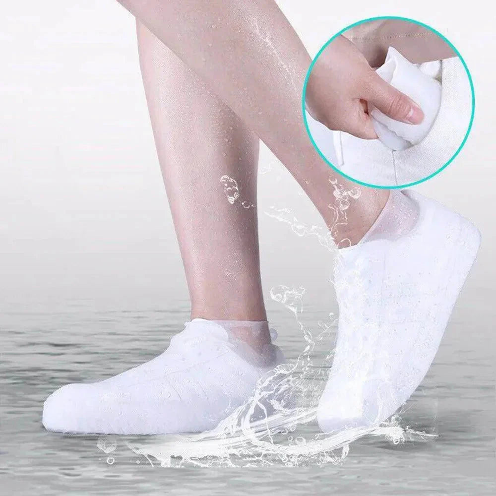 Reusable Silicone Waterproof Shoe Covers – Non-Slip Rain Boot Overshoes