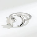 Anti-Stress Spinner Ring for Women – 18K Gold Plated Stainless Steel Fidget Ring with Sunflower & Star Design, Anxiety Relief Jewelry Gift