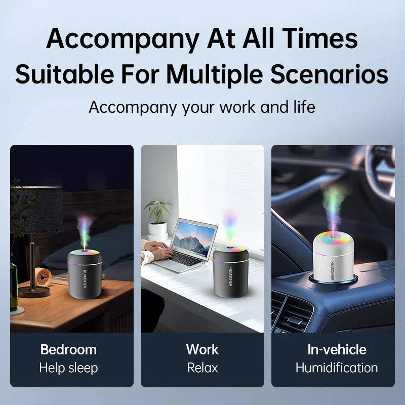 180ML Mini USB Air Humidifier – Aroma Diffuser & Mist Maker