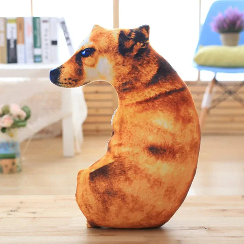 50cm 3D Dog Plush Toy – Lifelike Stuffed Animal Pillow Gift