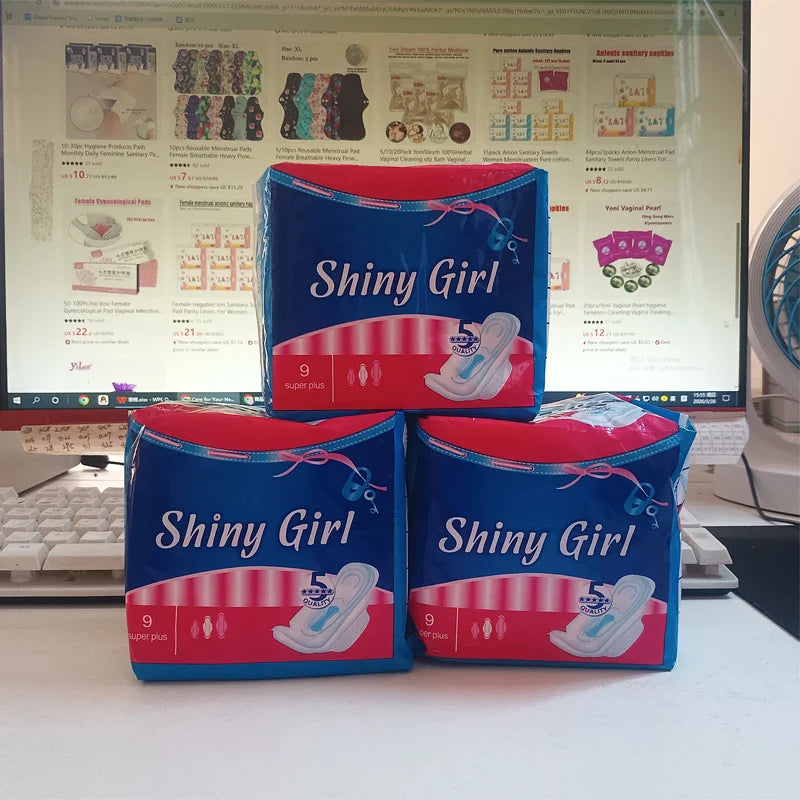 27Pcs/3Bags Anion Sanitary Napkin Menstrual Pad Feminine Hygiene Product Night use Nursing Care Menstrual Period Sanitary napkin