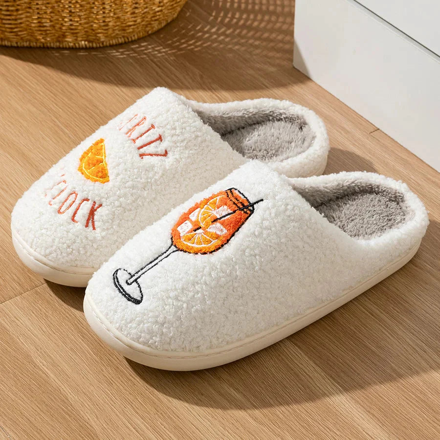 Aperol Spritz Women's Slippers Spritz O'Clock | Cozy Comfy Fluffy Slippers Party Bridal Shower Girl Mom Daughter Gift