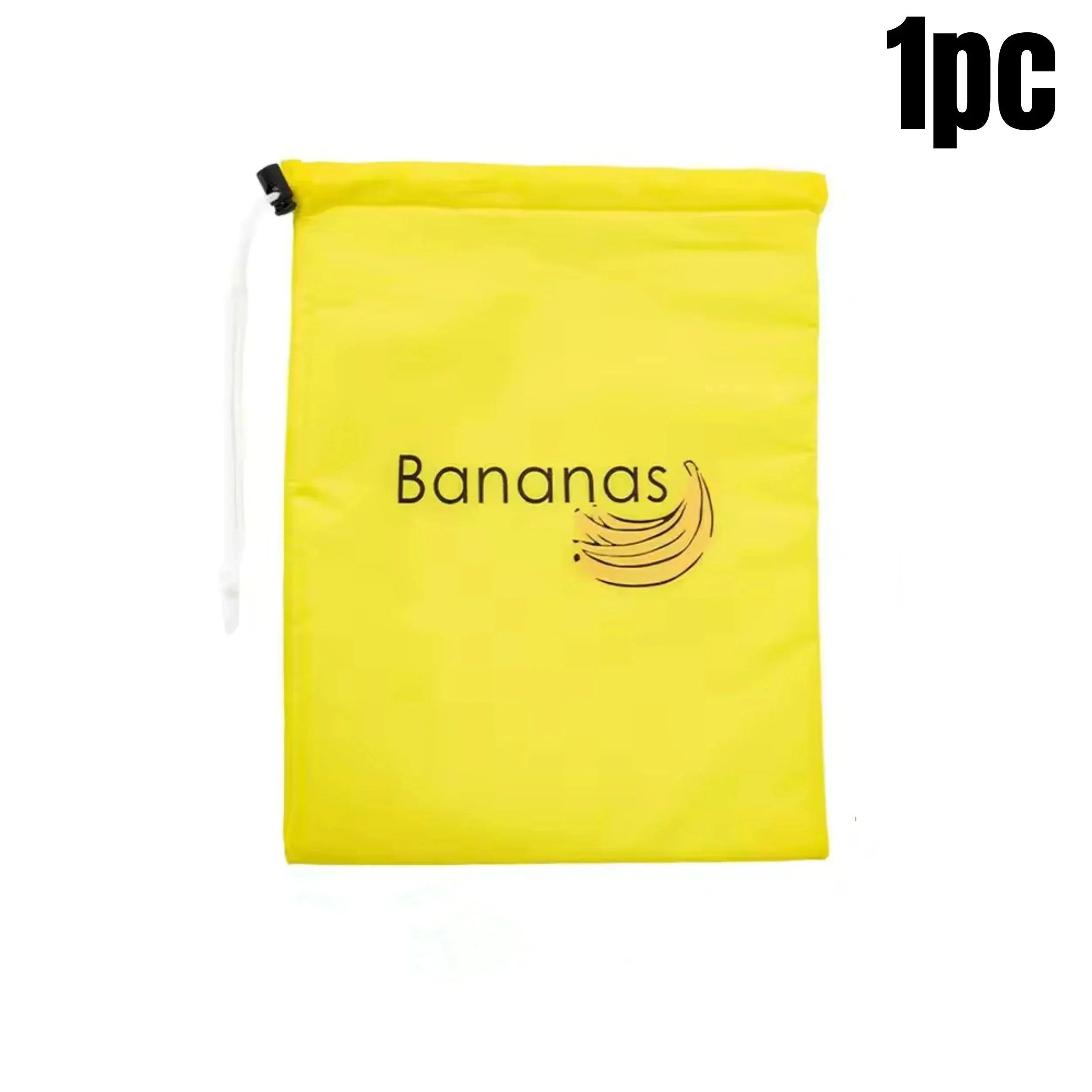Durable Yellow Banana Storage Bag – Insulated Fresh-Keep Drawstring Bag for Fruits & Vegetables | Reusable Banana Preservation Pouch