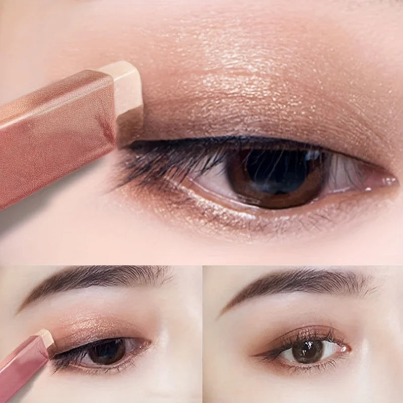 2 In 1 Highlighter Eyeshadow Stick Makeup Waterproof Long Lasting