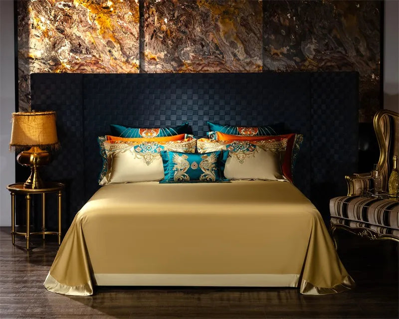 Royal Luxury Bedding Comforter Embroidery Duvet Cover Set 4/6/10Pcs