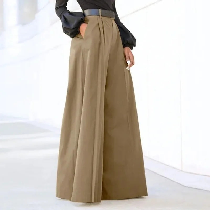 Women's Wide Leg Palazzo Pants Summer Printed Cropped Linen Comfy Baggy