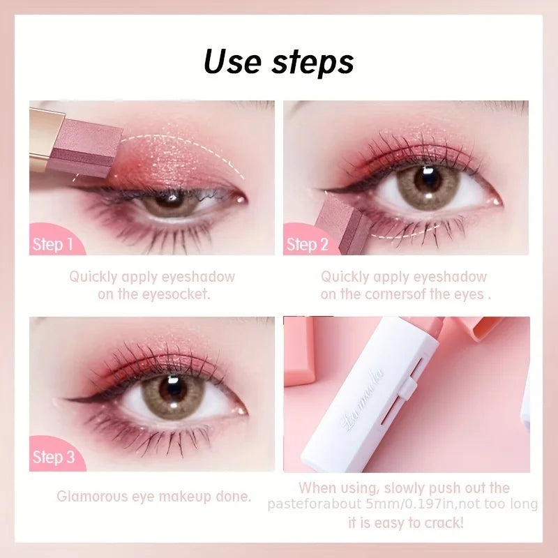 2 In 1 Highlighter Eyeshadow Stick Makeup Waterproof Long Lasting