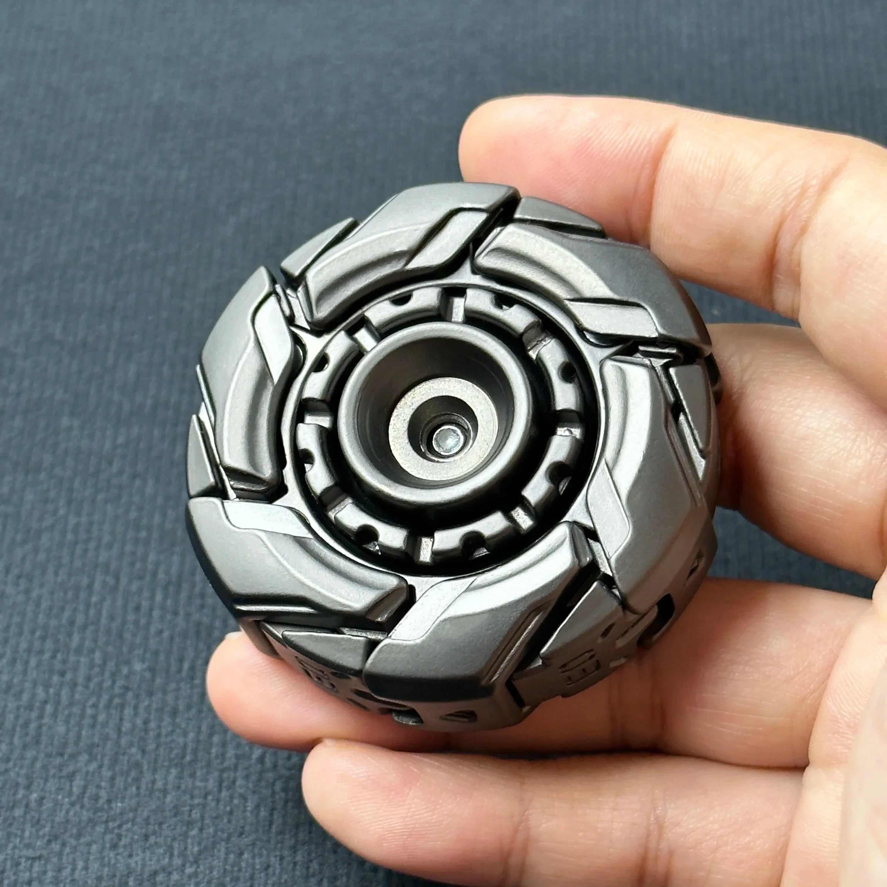 EDC Open Armor Metal Spinning Top – Magnetic Fidget Slider Toy for Adults | Stress Relief Spinner with Mecha Design & Smooth Rotation