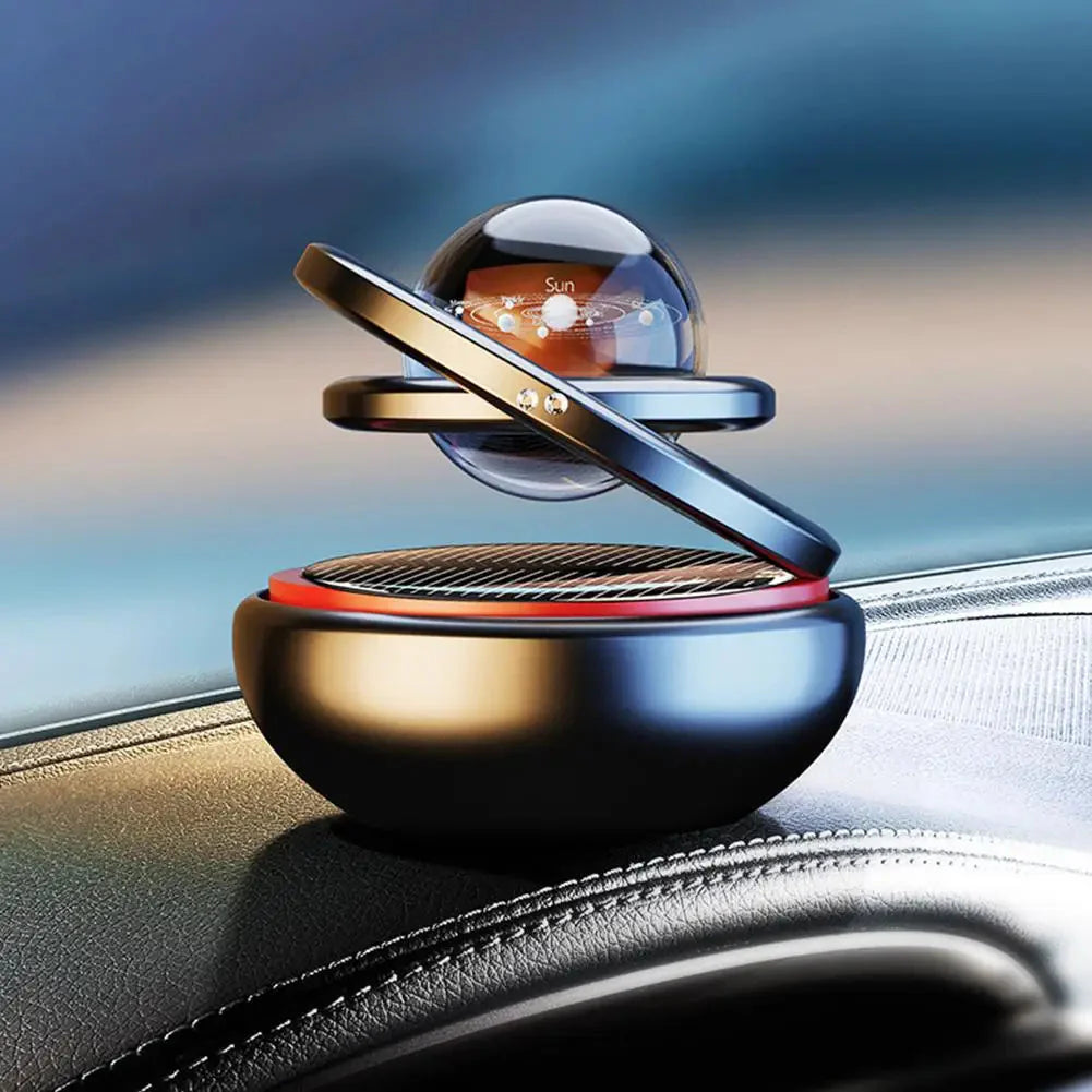 Solar Power Car Perfume – Rotating Aromatherapy Air Freshener & Car Decor