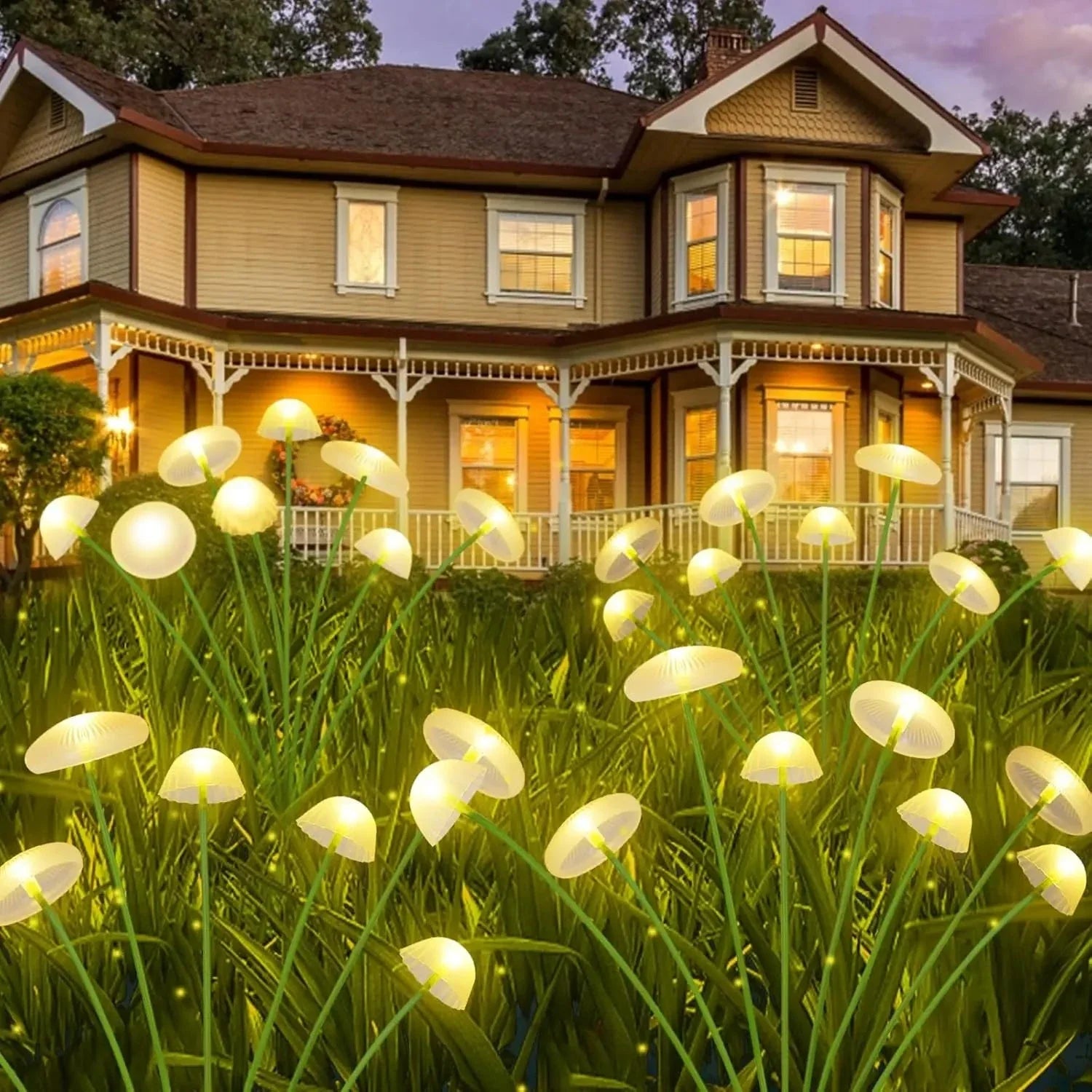 Solar Mushroom Garden Lights – Dual Mode LED Waterproof Outdoor Decor
