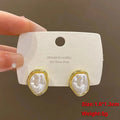 White Flower & Butterfly Dangle Earrings – Acrylic Pearl Heart Jewelry