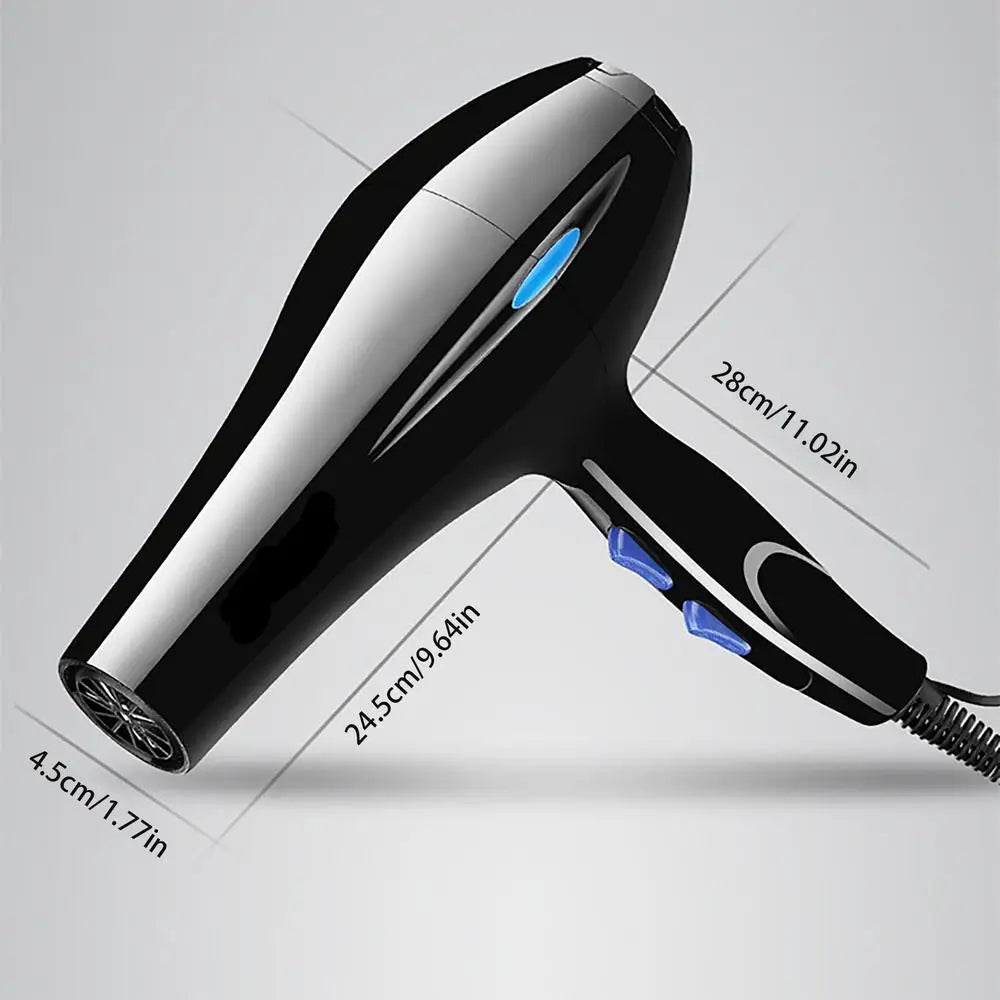 2200W Powerful Hair Dryer with Nozzle Tail Comb Flat