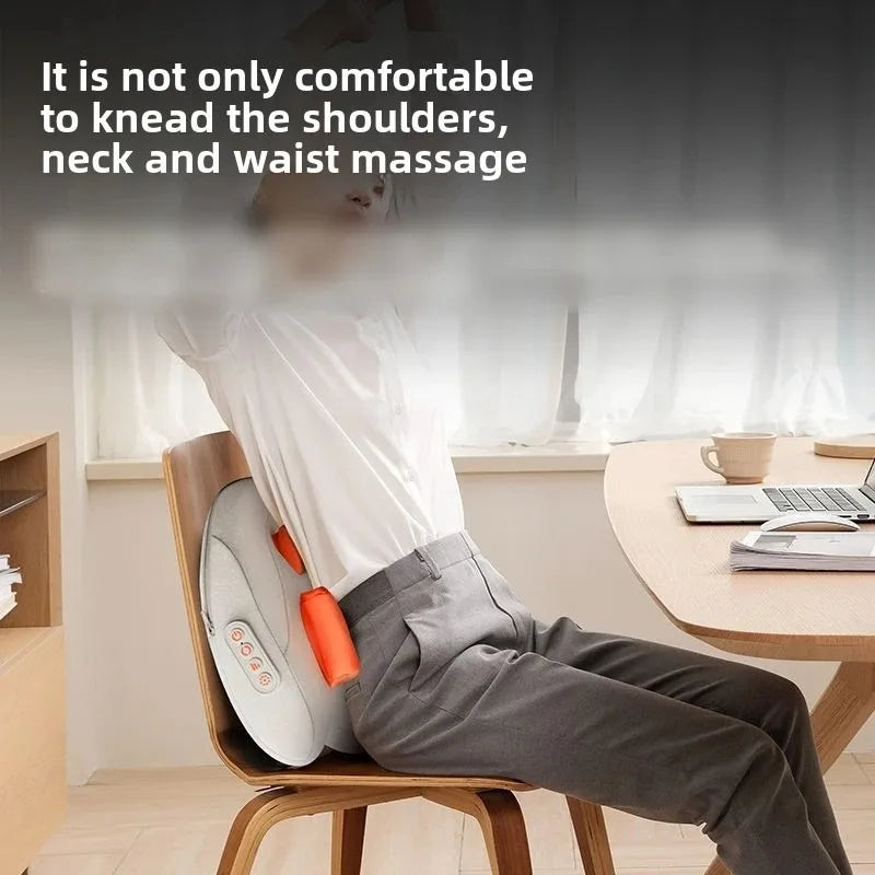 JAIYORL Trapezius Electric Massage Pillow Wireless Car And Home Massager Heating Waist Neck Leg Cervical Shiatsu Kneading