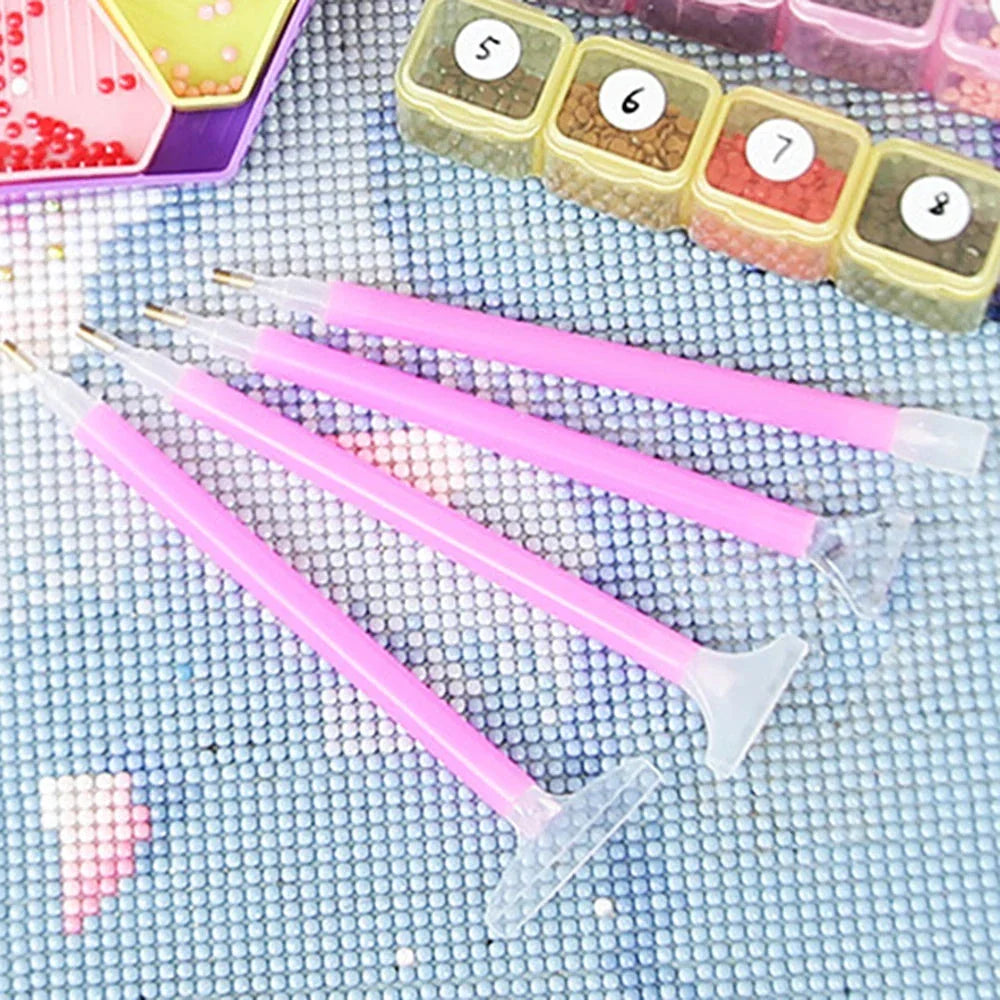 Diamond Painting Tools Set - Embroidery Box with Multi-Size Pens for DIY Art and Crafts