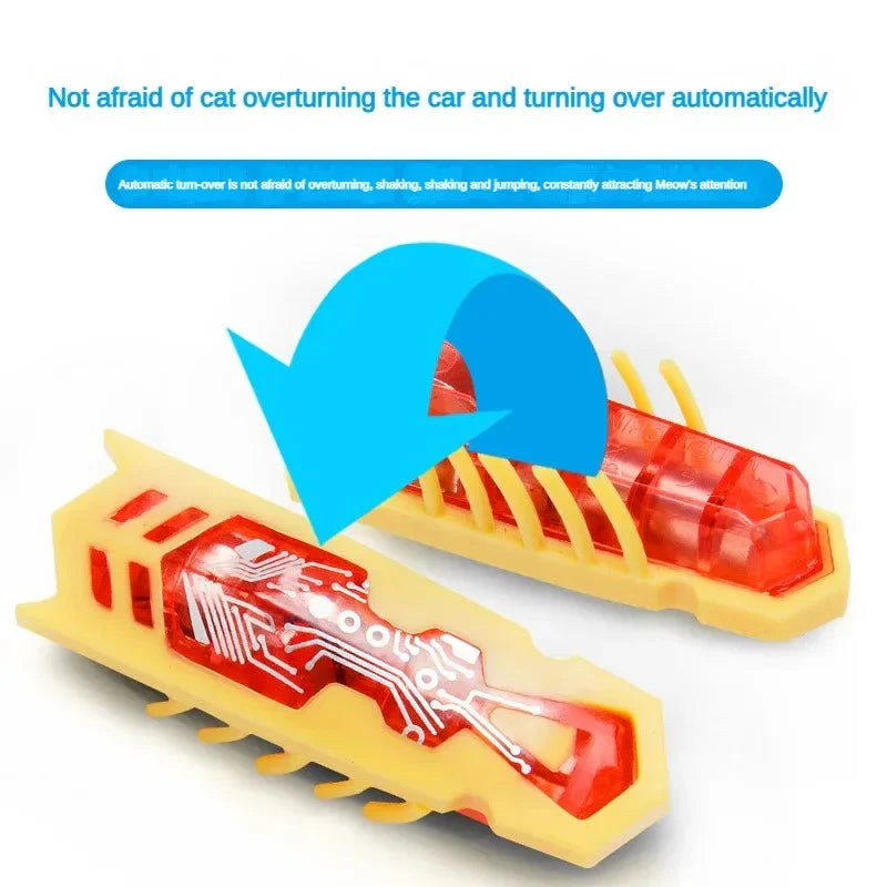 Interactive Mini Electric Bug Cat Toy – Battery Operated Flip Beetle