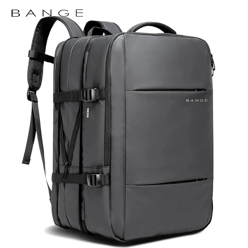 Expandable Business Backpack for Men - 17.3" Laptop, USB, Waterproof Travel Bag