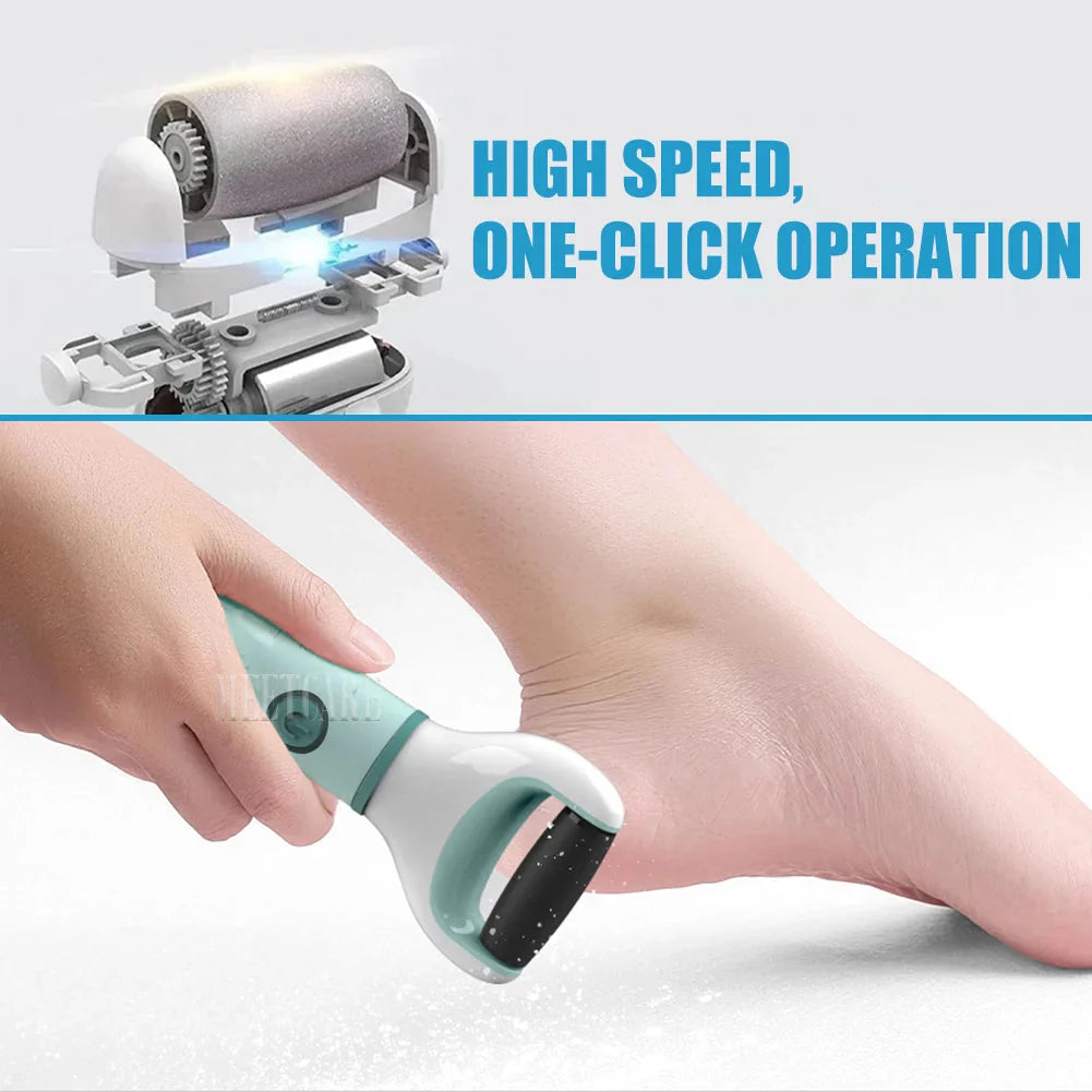 Electric Foot Grinder - Wireless Pedicure Tool for Dead Skin, Calluses, and Cracks