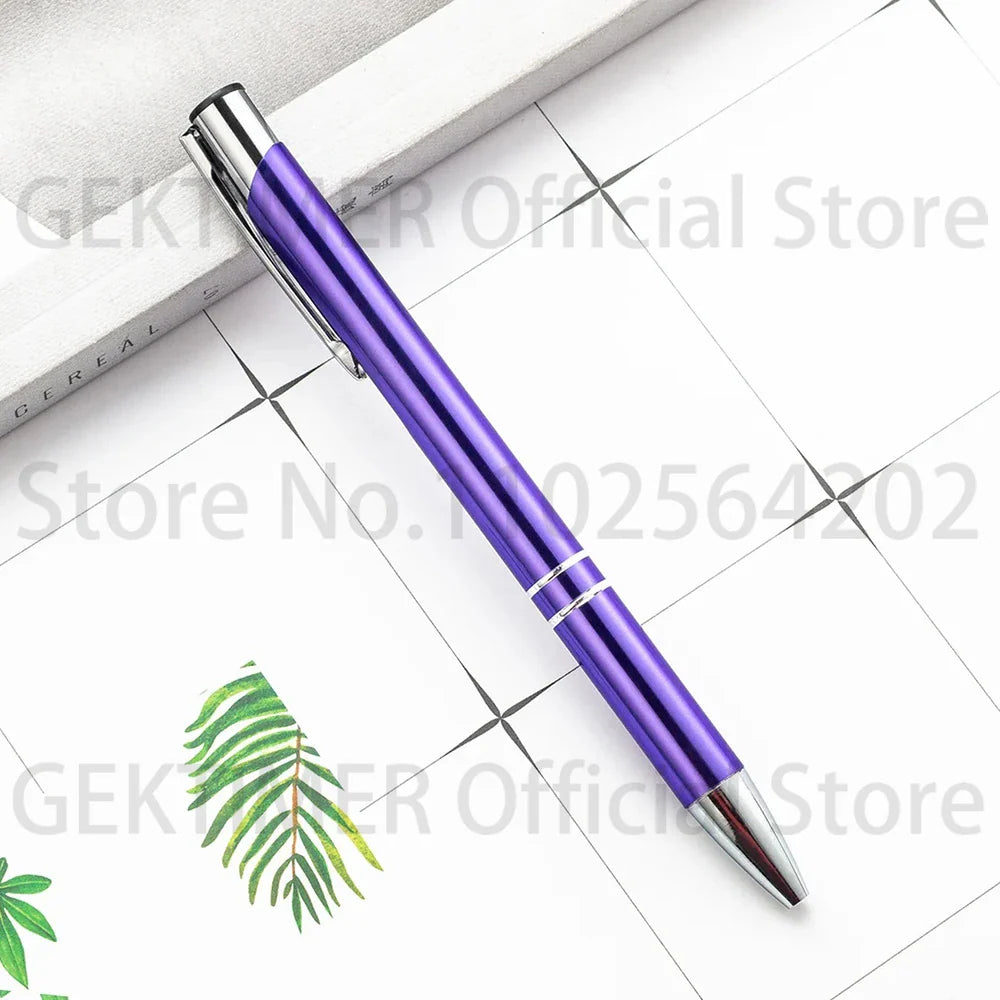 100 50 20 Pcs Custom Ballpoint Pen Metal Pen Support Custom Logo Advertising Personalized Pen Advertising Gift