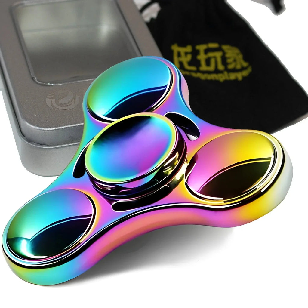 Stainless Steel Fidget Spinner – High-Speed Precision Metal Hand Spinner | 3+ Minute Spin Time for EDC, ADHD & Anxiety Relief