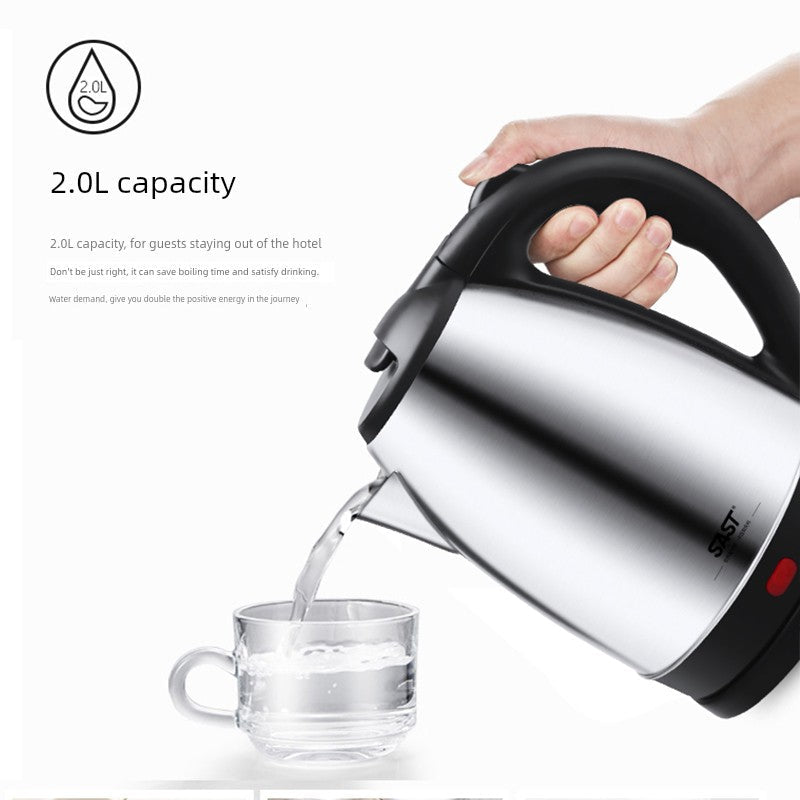 2L Electric Kettle Automatic Power off Stainless Steel Large Capacity Immersion Heater