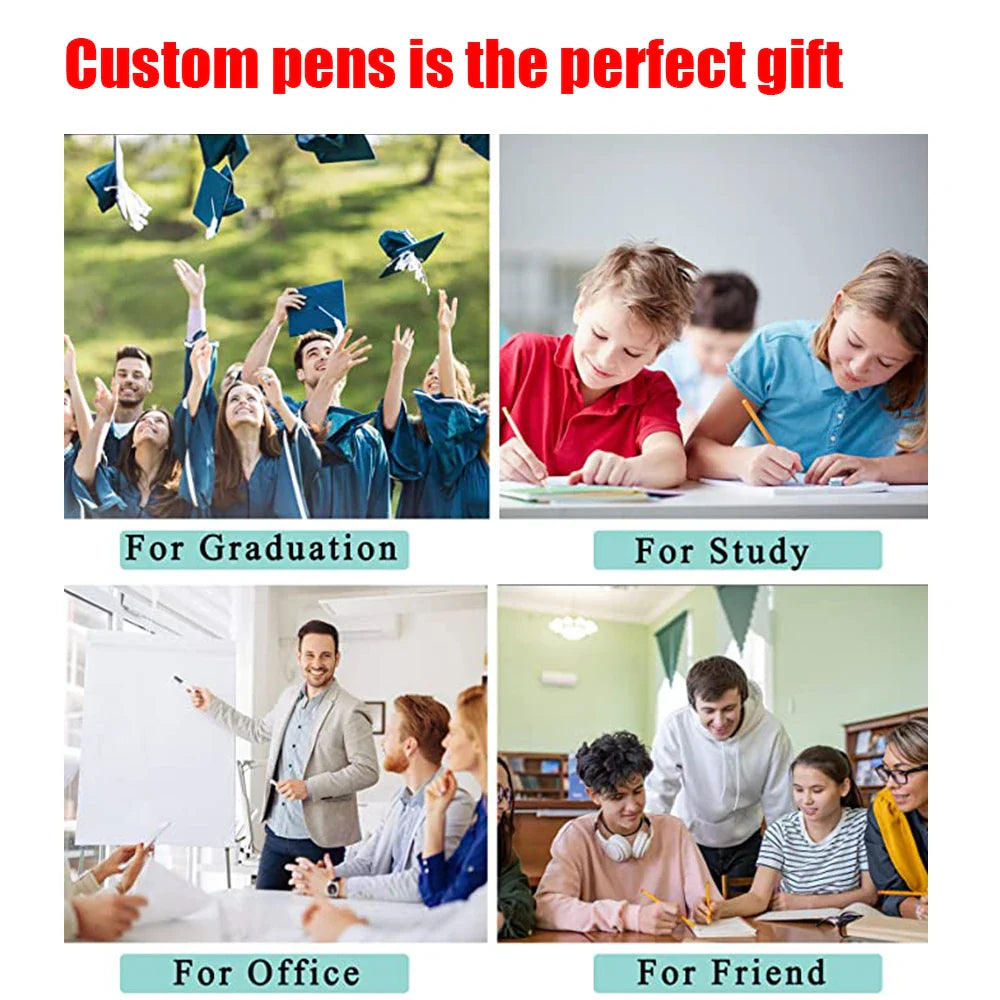 10-100 Customized Ballpoint Pen with Stylus Tip Print Name Logo Metal Pen for Business Graduation Birthday Anniversary Gift Pen