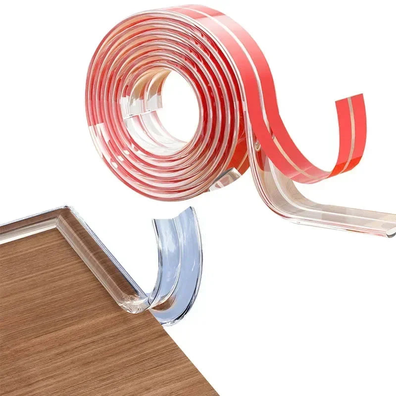 Transparent Baby Safety Strip with Double-Sided Tape for Furniture
