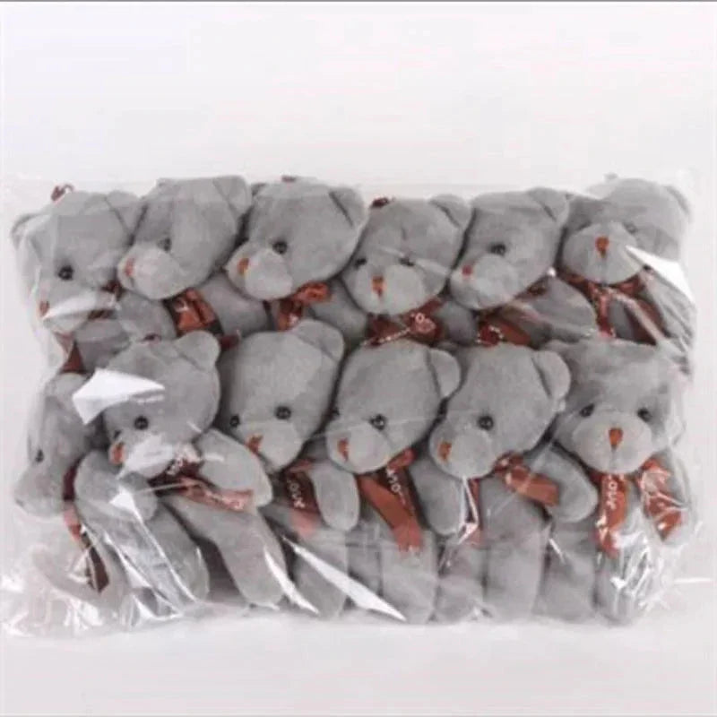 12pcs Mini Teddy Bear Plush Toys – Soft Keychain & Party Gift Dolls
