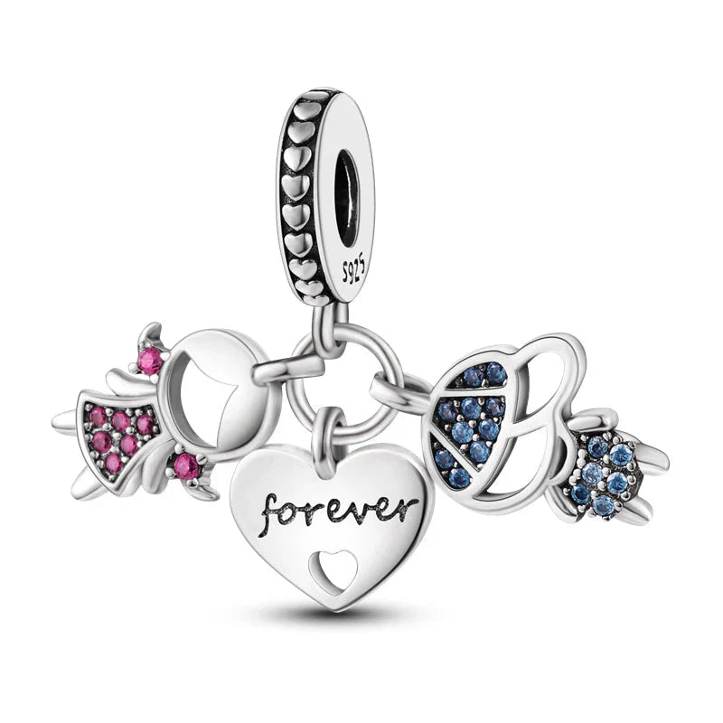 Hot Sale 925 Sterling Silver Charms Beads for Women - Perfect Fit for Pandora Bracelets, Fashionable Jewelry Pendant