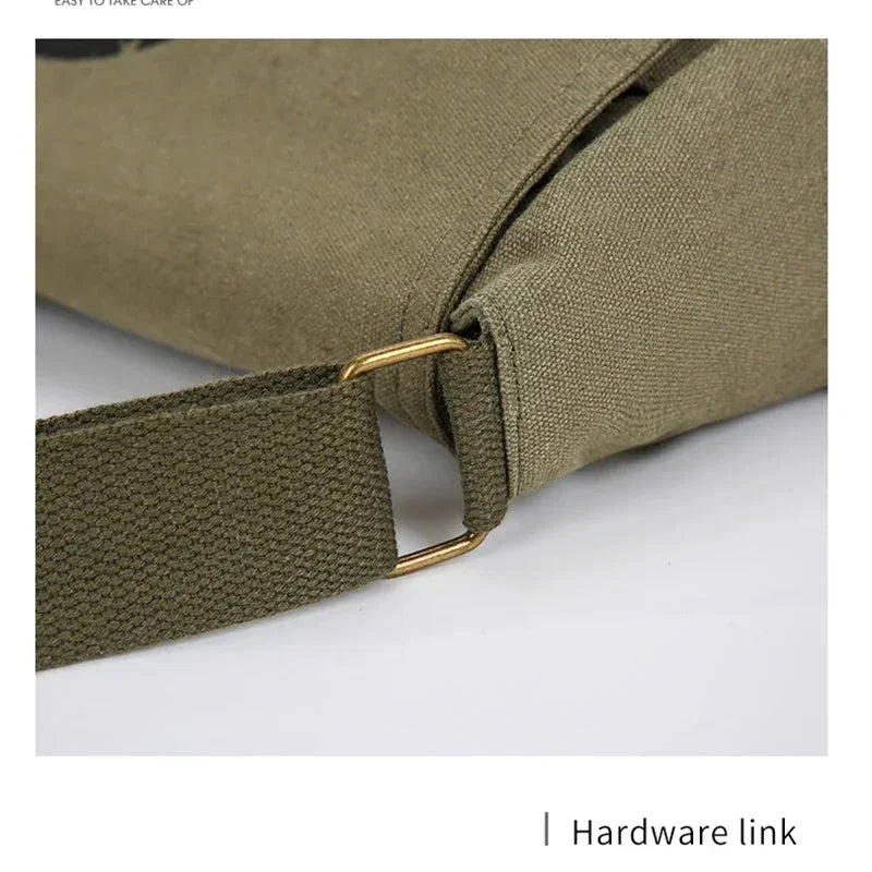 Vintage Cartoon Canvas Messenger Bag – Large Capacity Tote Handbag