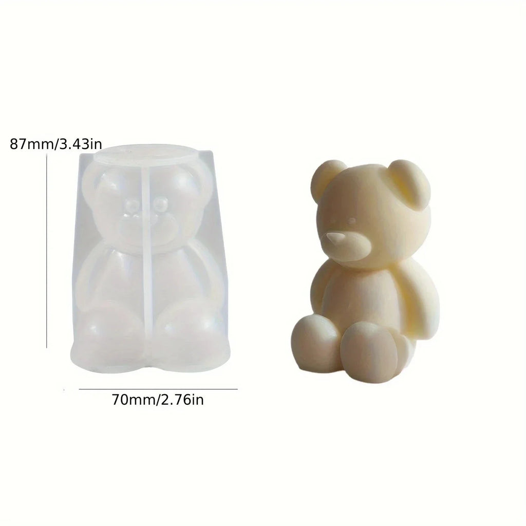Silicone Bear Mold – Cute 3D Animal Candle, Soap & Resin Mold for DIY Crafts, Aromatherapy & Home Décor