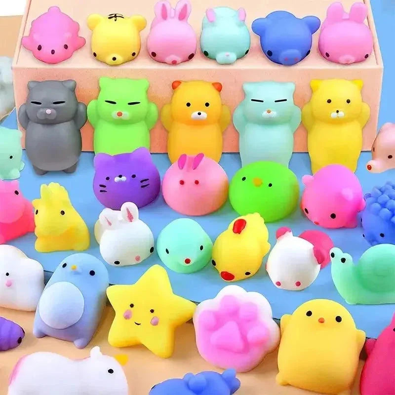 20PCS Cute Animal Squishy Toys – Soft Rubber Stress Relief Gifts