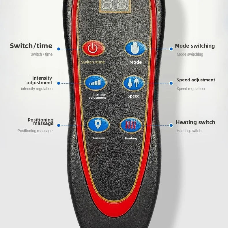 Multifunctional Lumbar Traction Massage Mattress Cushion Full Body Electric Shoulder Neck Waist Back Vibrations Removable