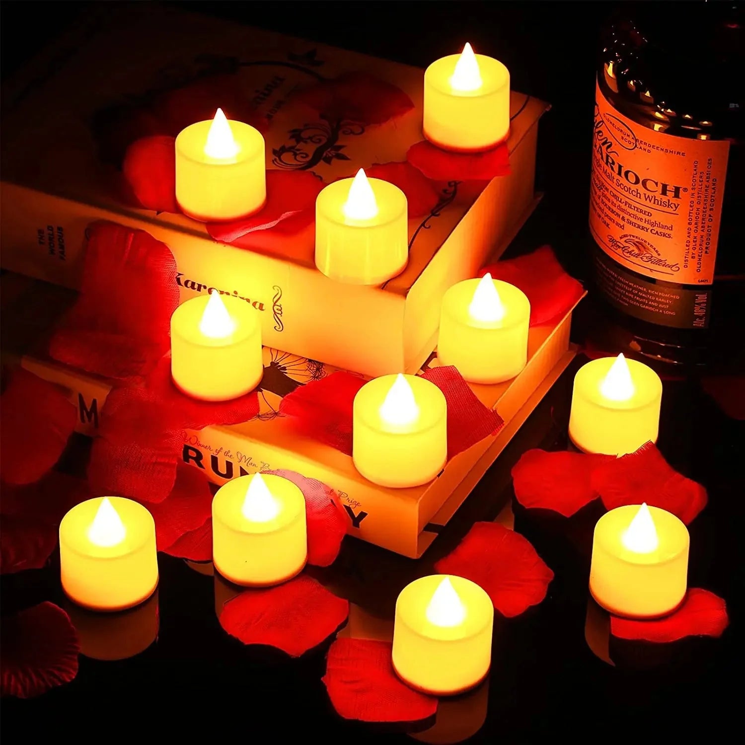 1/6/12Pcs Flameless LED Tea Light Candles – Battery-Powered, Safe, and Reusable for Weddings, Parties, and Home Décor