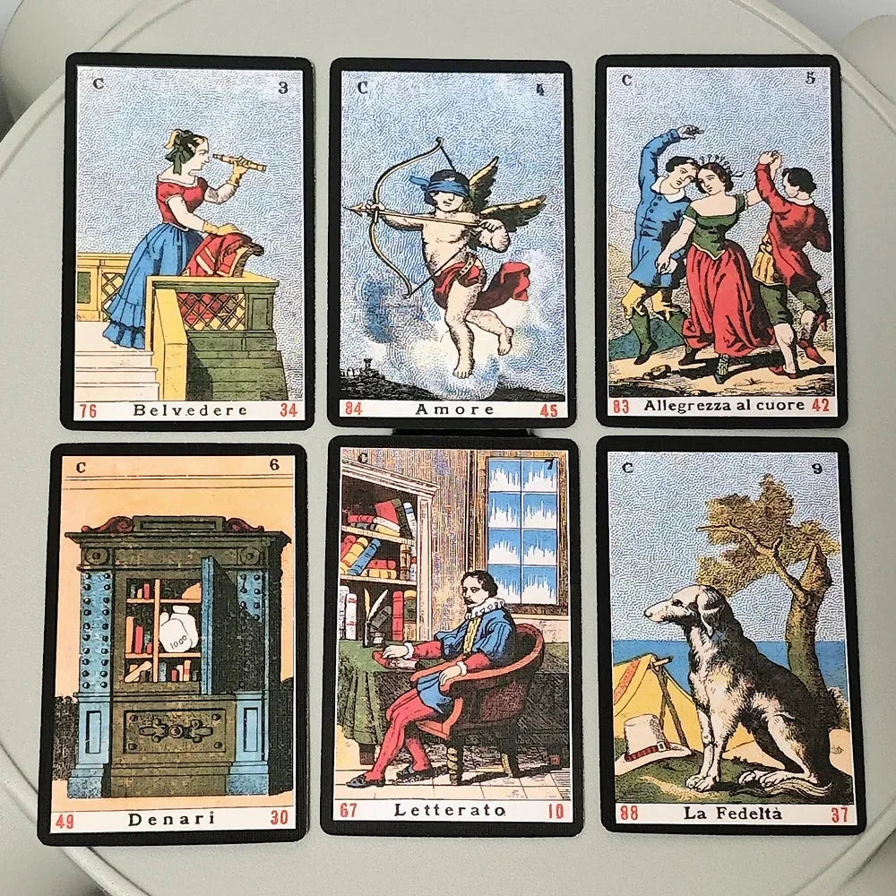 52 Pcs Oracle Sibyl Cards – Italian Everyday Oracle Deck for Parties