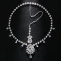 Vintage Rhinestone Head Chain Forehead Headband Indian African Bohemian Hair Accessories Crystal Fringe Tiara Headdress