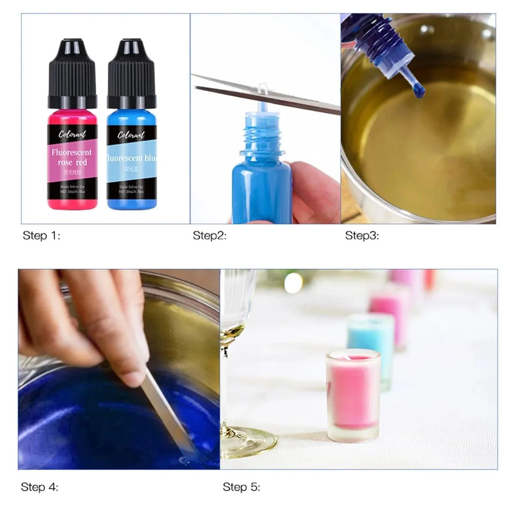 Candle Dyes Kit – Liquid Colorant Pigment Set for DIY Candle & Soap Making | Vibrant Wax Dye for Soy, Beeswax & Gel Candles