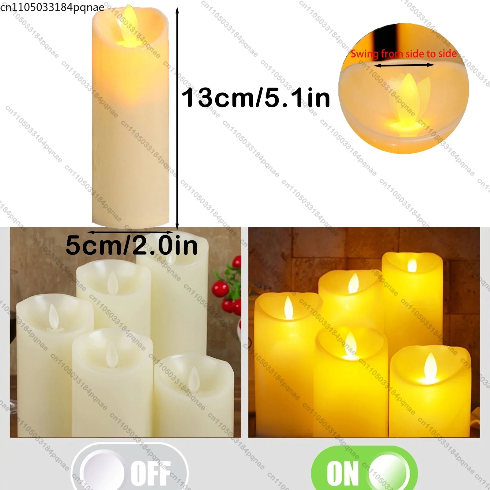 10-120pcs Flameless Fake Candle LED Flickering Candles Battery Operated LED Pillar Candles for Wedding Halloween Decor Party