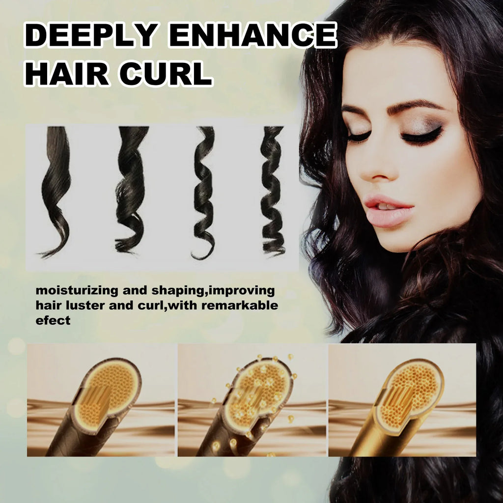 Hair Curling Cream Styling Sculpting Frizzy Wavy Boost Elastin Volumizing Hair Nourishing