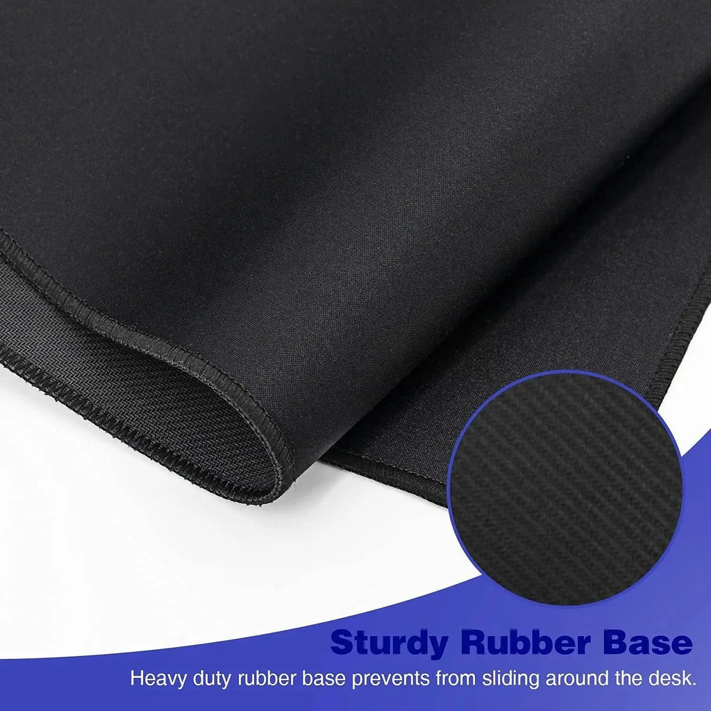 XXL Black Gaming Mouse Pad – Large Non-Slip Rubber Desk Mat for Keyboard, PC & Laptop