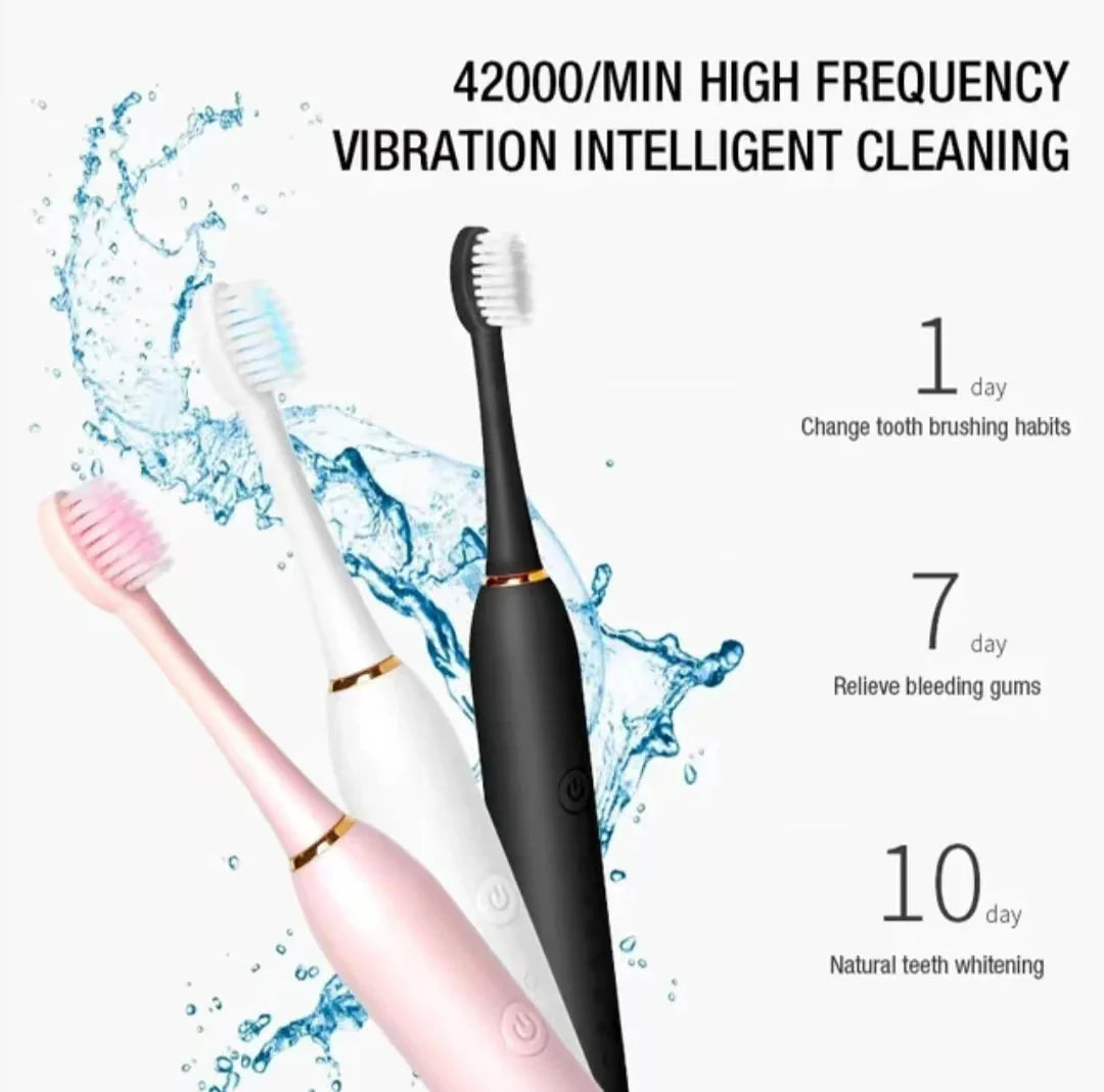 Sonic Electric Toothbrush – USB Rechargeable IPX7 Waterproof for Adults