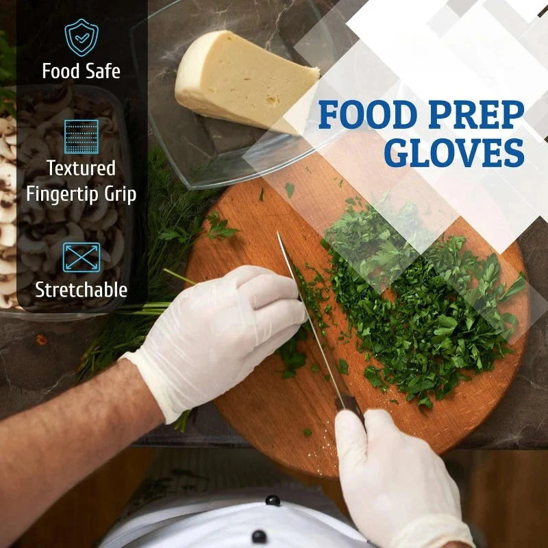 White Nitrile Disposable Gloves – Powder-Free, Latex-Free Household Use