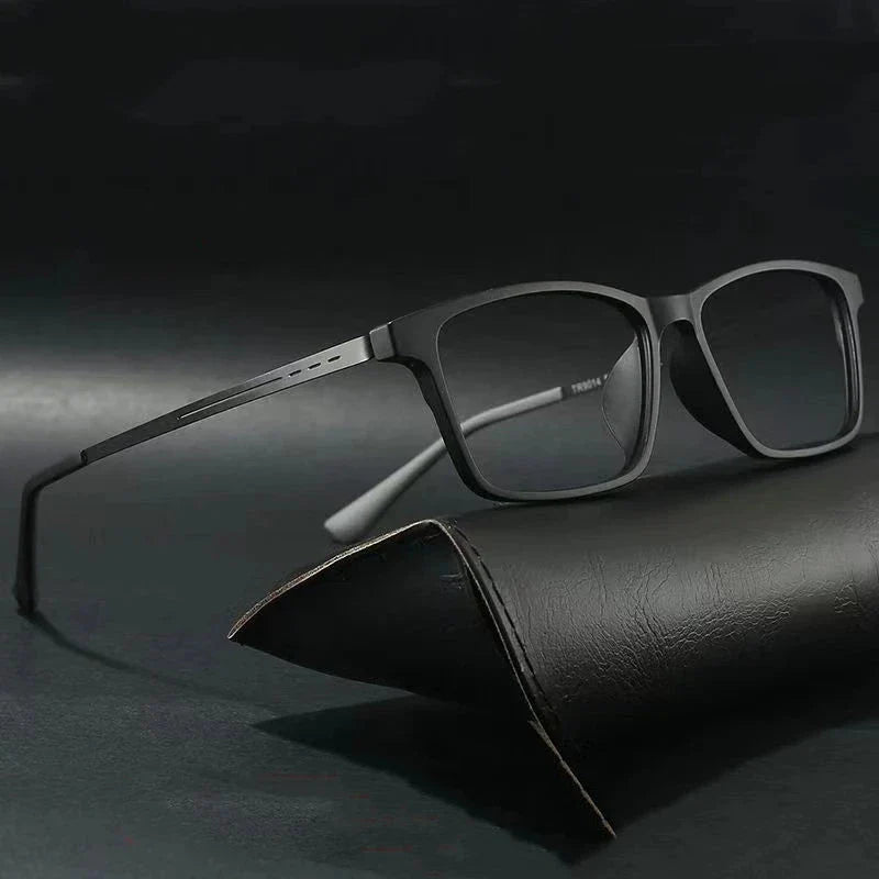 Super Light Rubber Titanium Glasses – Square Prescription Frame Unisex