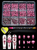 12 Grid Diamond Jewelry Set for Nail Art - Luxe Rhinestone Decorations