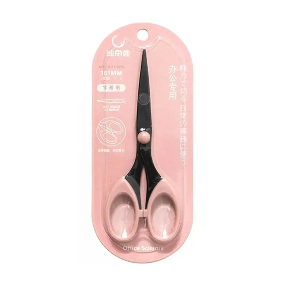 Color Scissors with Stainless Steel Blade - Safe Design for Paper Cutting, Crafts, and Office Use