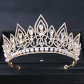 Gold Color Luxury Crystal Wedding Tiaras Crowns Party Rhinestone Prom Bridal Diadem Crown Tiara Hair Jewelry