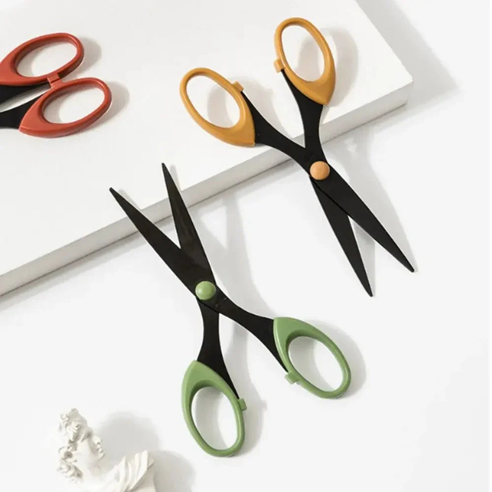 Color Scissors with Stainless Steel Blade - Safe Design for Paper Cutting, Crafts, and Office Use