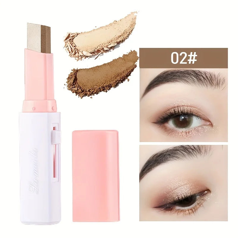 2 In 1 Highlighter Eyeshadow Stick Makeup Waterproof Long Lasting