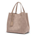 CHCH Tote Bag New Large Capacity Black Simple Knitted Shopping Bag 27*20*28cm